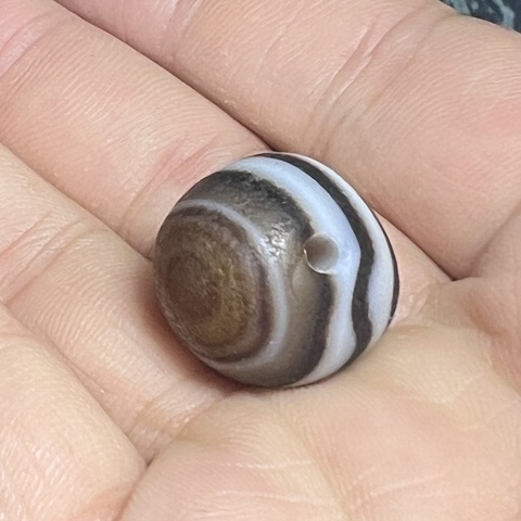 古玩玉器仿鑲蝕紅玉髓管珠真品鑒賞圖