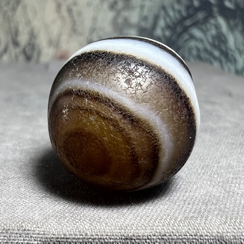 古玩玉器仿鑲蝕紅玉髓管珠真品鑒賞圖
