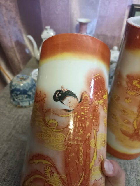 古玩陶瓷粉彩天女散花帽筒拍賣,當前價格4888元