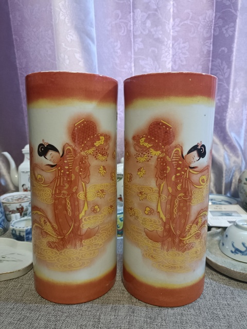 古玩陶瓷粉彩天女散花帽筒拍賣,當前價格4888元