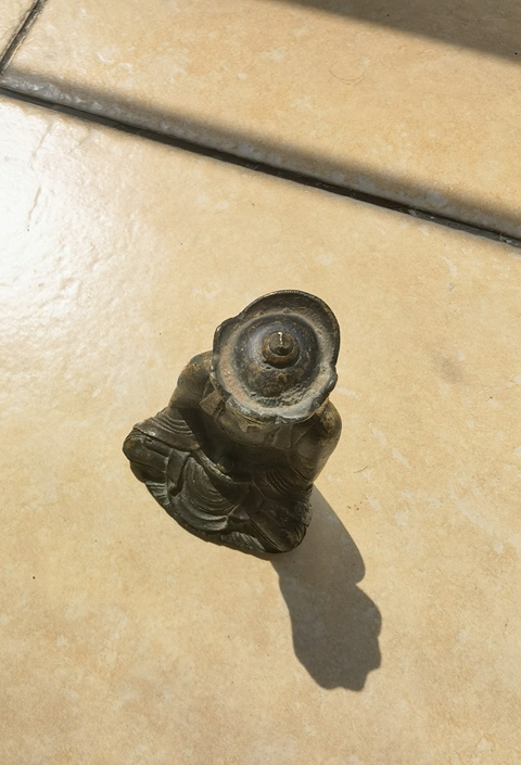 古玩銅器地藏菩薩真品鑒賞圖