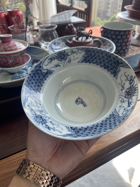 古玩陶瓷青花折腰碗真品鑒賞圖