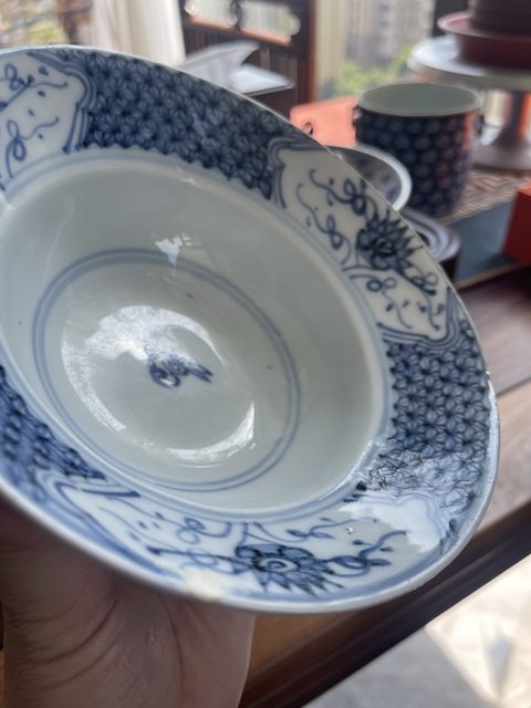 古玩陶瓷青花折腰碗真品鑒賞圖