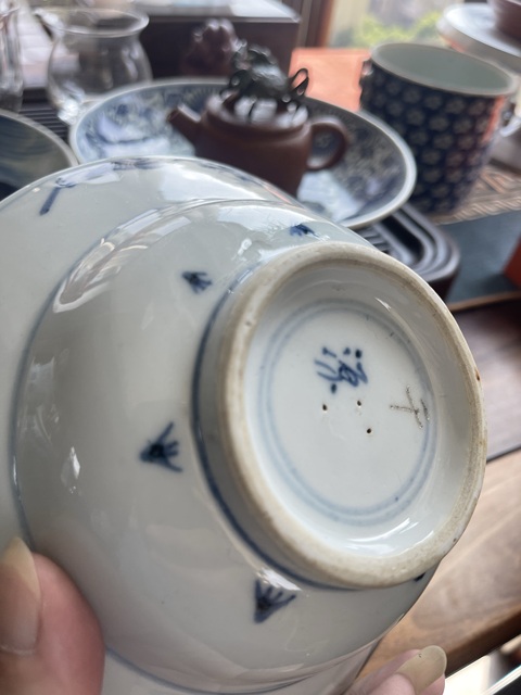 古玩陶瓷青花折腰碗真品鑒賞圖