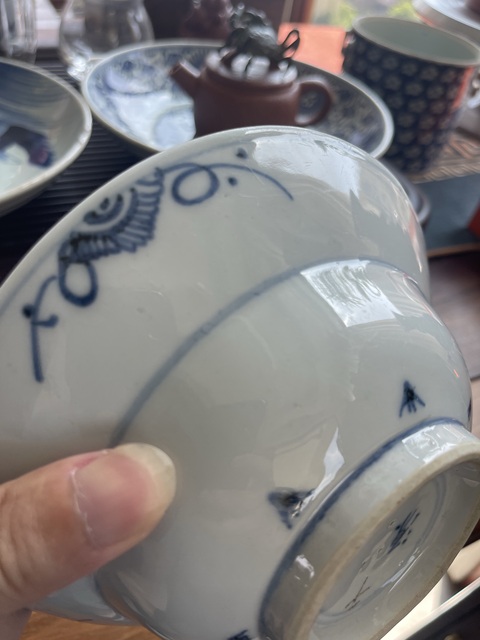 古玩陶瓷青花折腰碗真品鑒賞圖