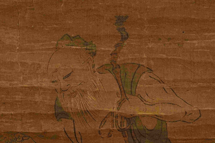 古玩字畫周天球伯樂相馬立軸真品鑒賞圖