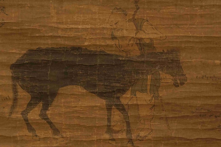 古玩字畫周天球伯樂相馬立軸真品鑒賞圖