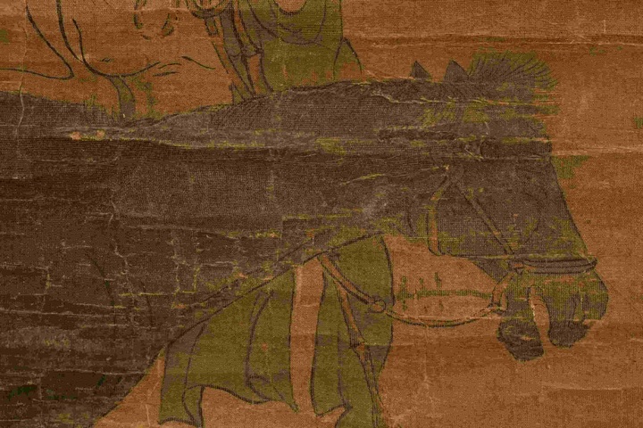 古玩字畫周天球伯樂相馬立軸真品鑒賞圖