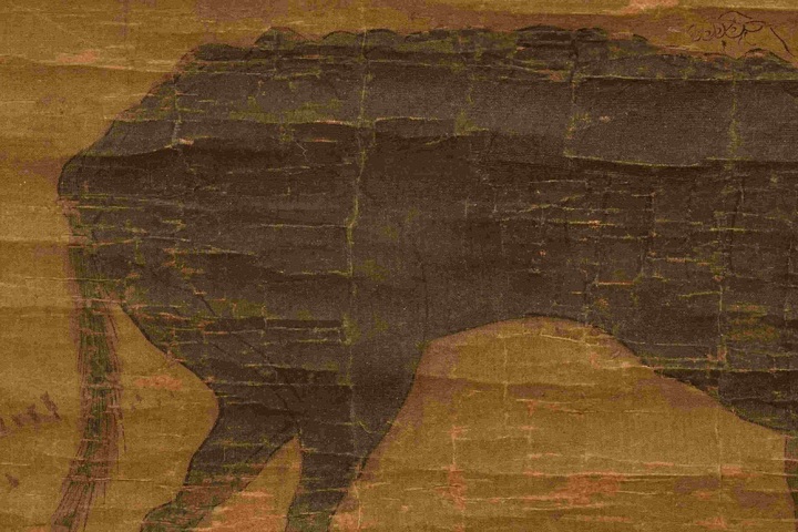 古玩字畫周天球伯樂相馬立軸真品鑒賞圖