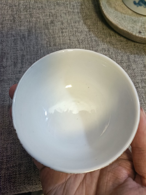 古玩陶瓷民國淺絳彩風格人物詩文茶碗拍賣，當前價格3888元