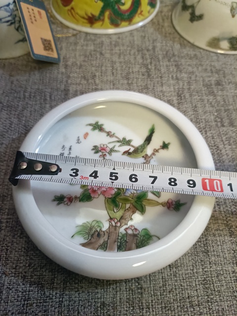 古玩陶瓷窗戶粉彩花鳥紋水洗拍賣,當前價格2888元