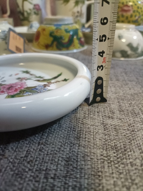 古玩陶瓷窗戶粉彩花鳥紋水洗拍賣,當前價格2888元