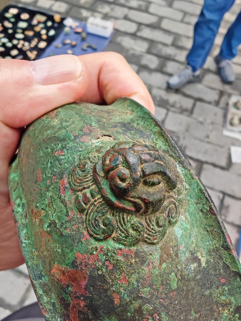 古玩銅器清代天雞耳爐真品鑒賞圖