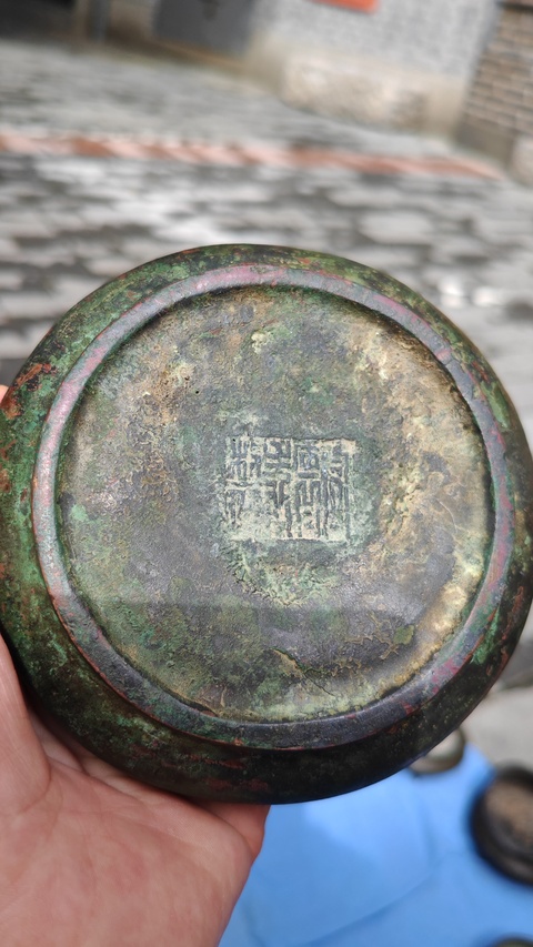 古玩銅器清代天雞耳爐真品鑒賞圖