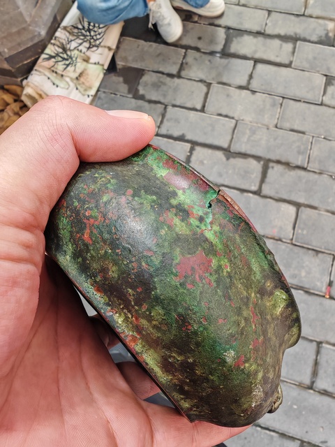 古玩銅器清代天雞耳爐真品鑒賞圖