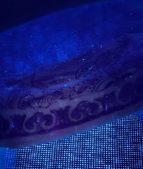 古玩陶瓷清嘉慶·青花線描蝶戀花碟一對拍賣，當前價格2300元