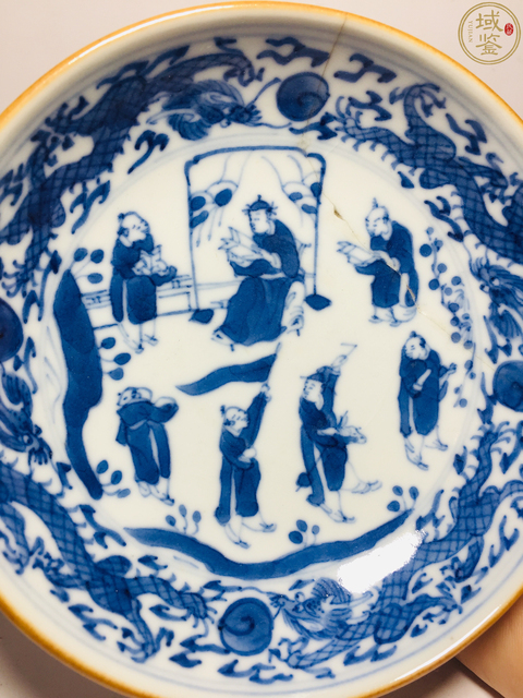 古玩陶瓷晚清青花小盤真品鑒賞圖