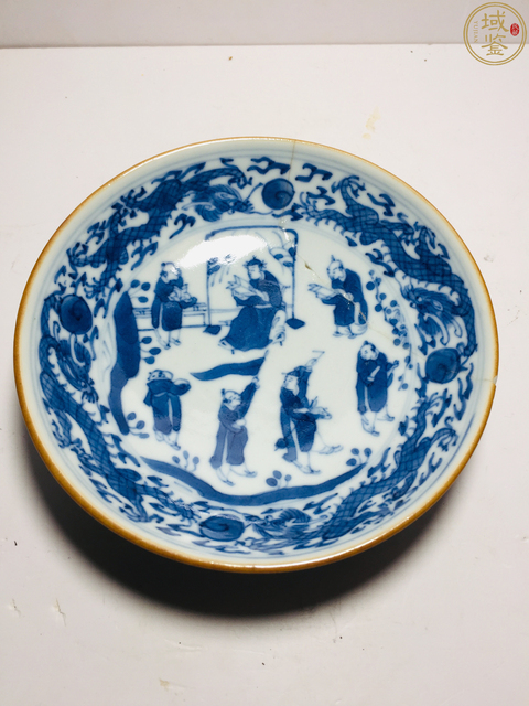 古玩陶瓷晚清青花小盤真品鑒賞圖
