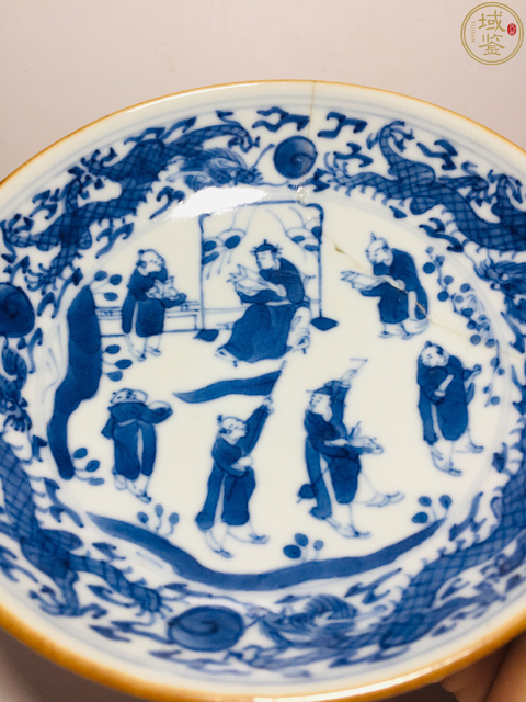 古玩陶瓷晚清青花小盤真品鑒賞圖