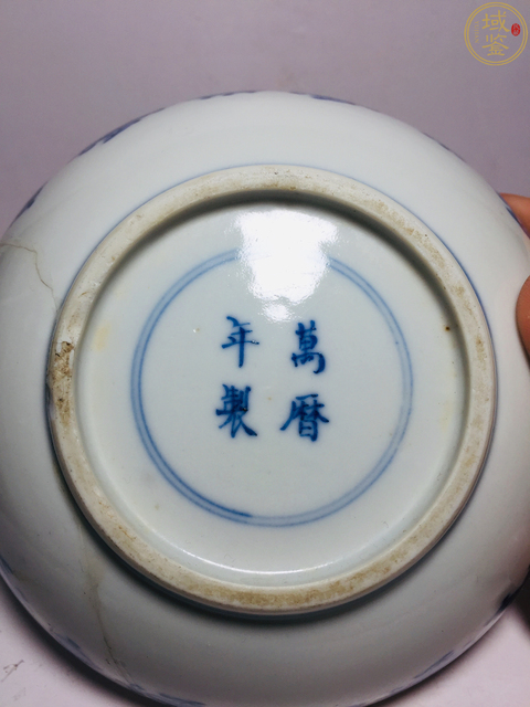 古玩陶瓷晚清青花小盤真品鑒賞圖