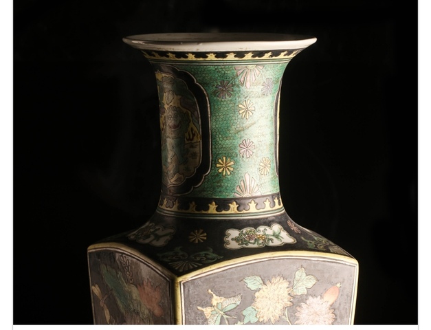 古玩陶瓷五彩棒槌瓶真品鑒賞圖