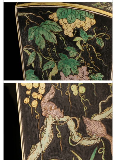 古玩陶瓷五彩棒槌瓶真品鑒賞圖