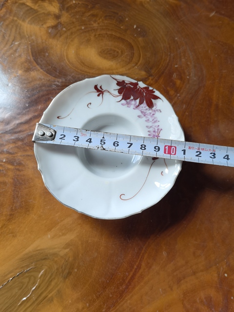 古玩陶瓷民國花卉紋托盤拍賣，當前價格159元