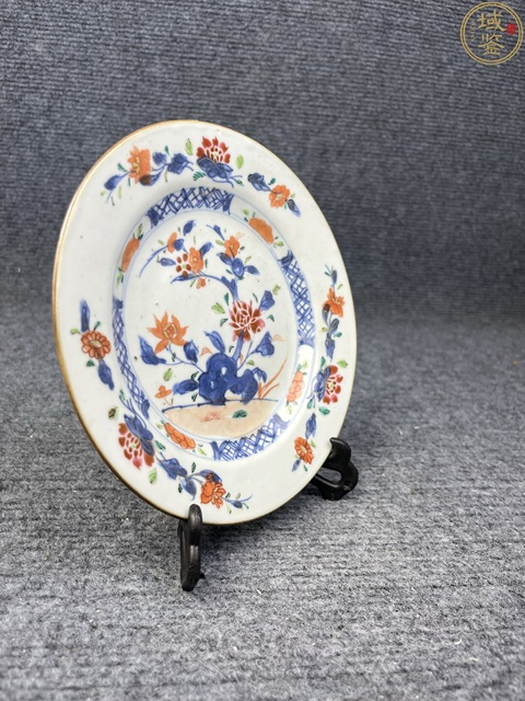古玩陶瓷雍正青花粉彩盤真品鑒賞圖