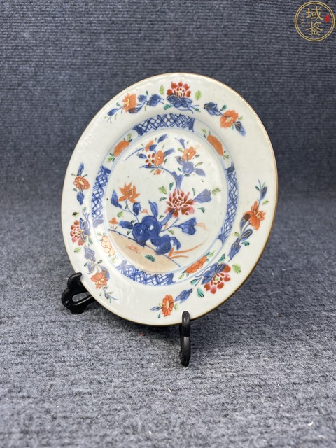 古玩陶瓷雍正青花粉彩盤真品鑒賞圖