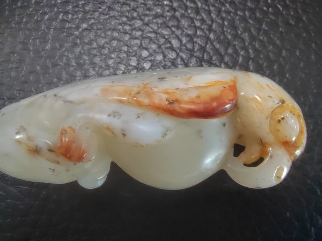 古玩玉器和田玉鳥形掛件真品鑒賞圖