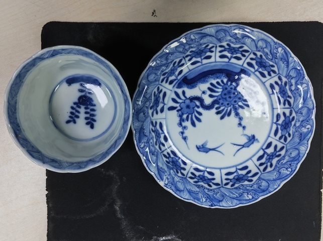 古玩陶瓷青花杯盤真品鑒賞圖
