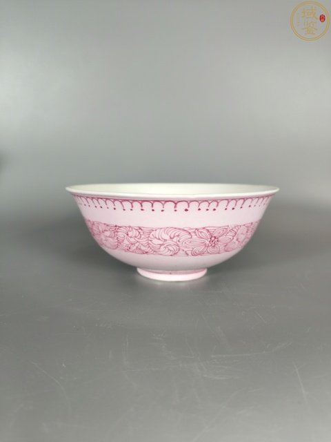 古玩陶瓷胭脂紅釉胭脂紅彩碗真品鑒賞圖