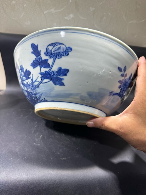 古玩陶瓷青花花鳥(niǎo)紋墩式碗拍賣(mài),當(dāng)前價(jià)格5800元