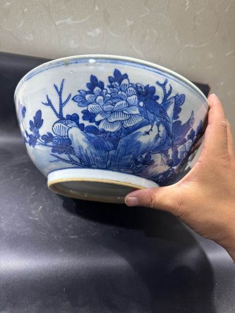 古玩陶瓷青花花鳥(niǎo)紋墩式碗拍賣(mài),當(dāng)前價(jià)格5800元