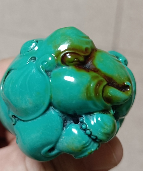 古玩玉器大象把件真品鑒賞圖