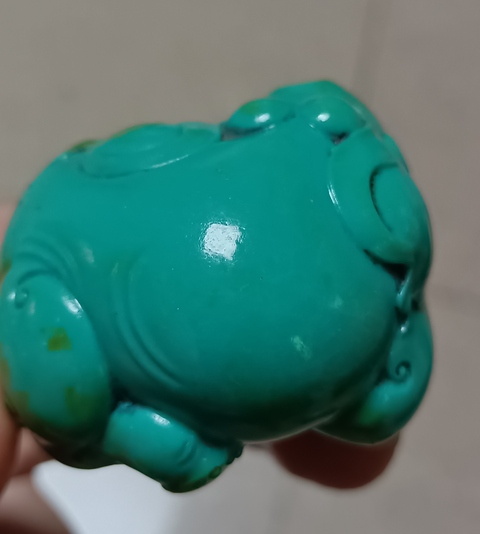 古玩玉器大象把件真品鑒賞圖