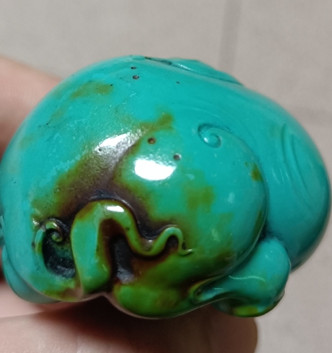 古玩玉器大象把件真品鑒賞圖