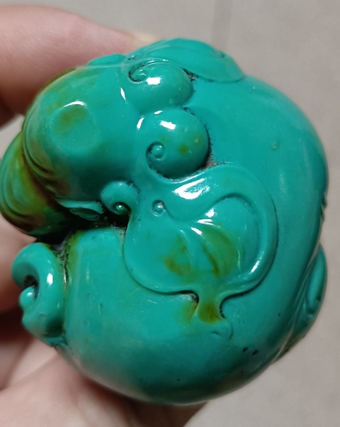 古玩玉器大象把件真品鑒賞圖