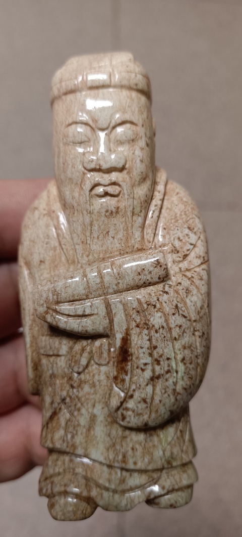 古玩玉器仿古做舊人物題材擺件真品鑒賞圖