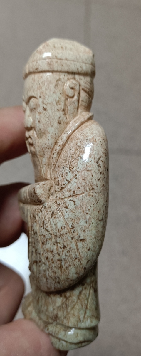 古玩玉器仿古做舊人物題材擺件真品鑒賞圖