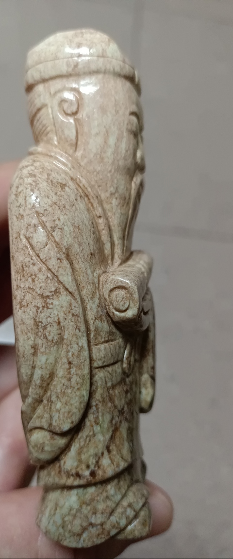 古玩玉器仿古做舊人物題材擺件真品鑒賞圖