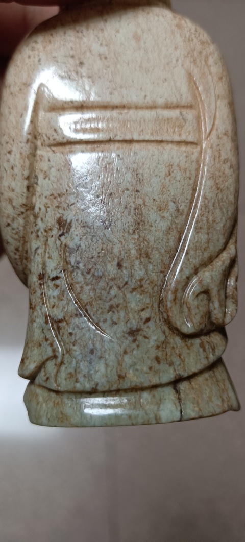 古玩玉器仿古做舊人物題材擺件真品鑒賞圖