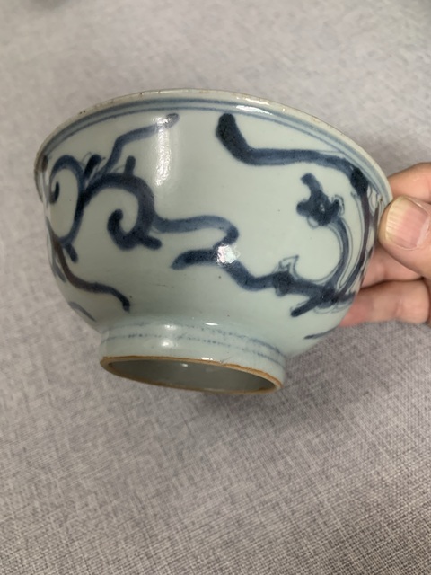 古玩陶瓷清雍正 青花夔龍紋茶碗拍賣,當前價格2200元