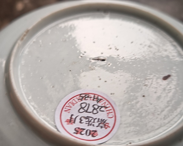 古玩陶瓷粉彩花鳥紋盤真品鑒賞圖