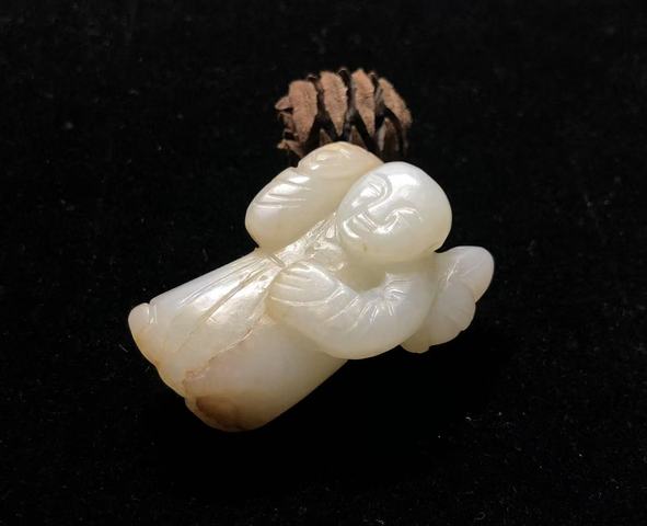 古玩玉器和田玉雕“童子”真品鑒賞圖