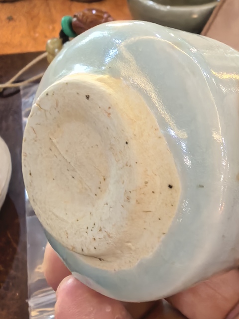 古玩陶瓷青白釉水盂真品鑒賞圖