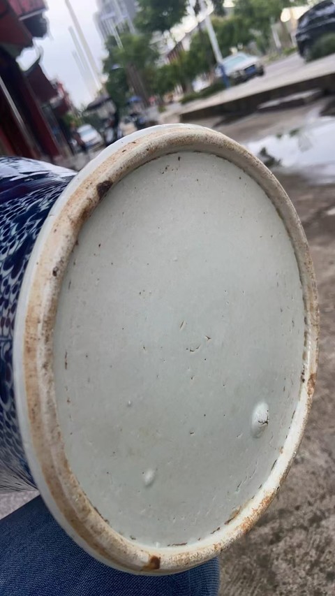 古玩陶瓷青花鳳紋將軍罐真品鑒賞圖