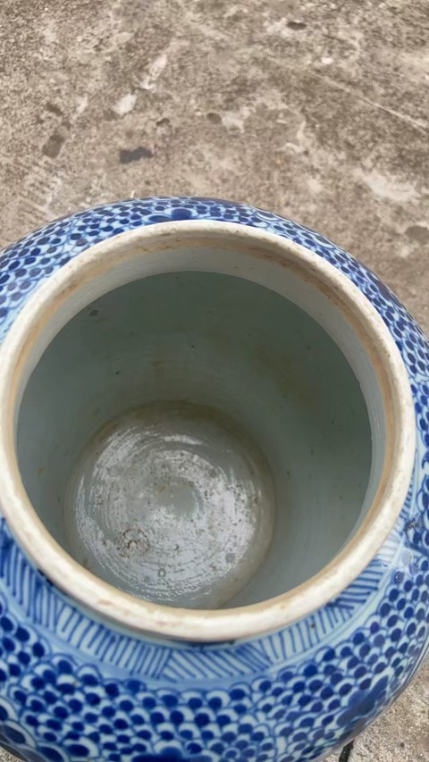 古玩陶瓷青花鳳紋將軍罐真品鑒賞圖