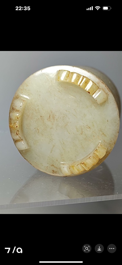 古玩玉器仿古做舊玉筆筒真品鑒賞圖