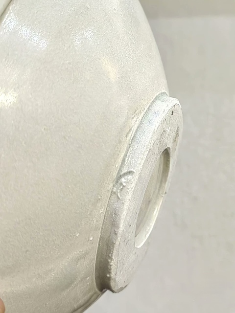 古玩陶瓷邢窯白釉玉璧底唇口盞真品鑒賞圖